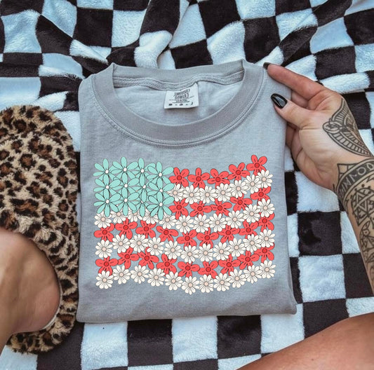 Floral Flag Tee - Baby Jac + Co.