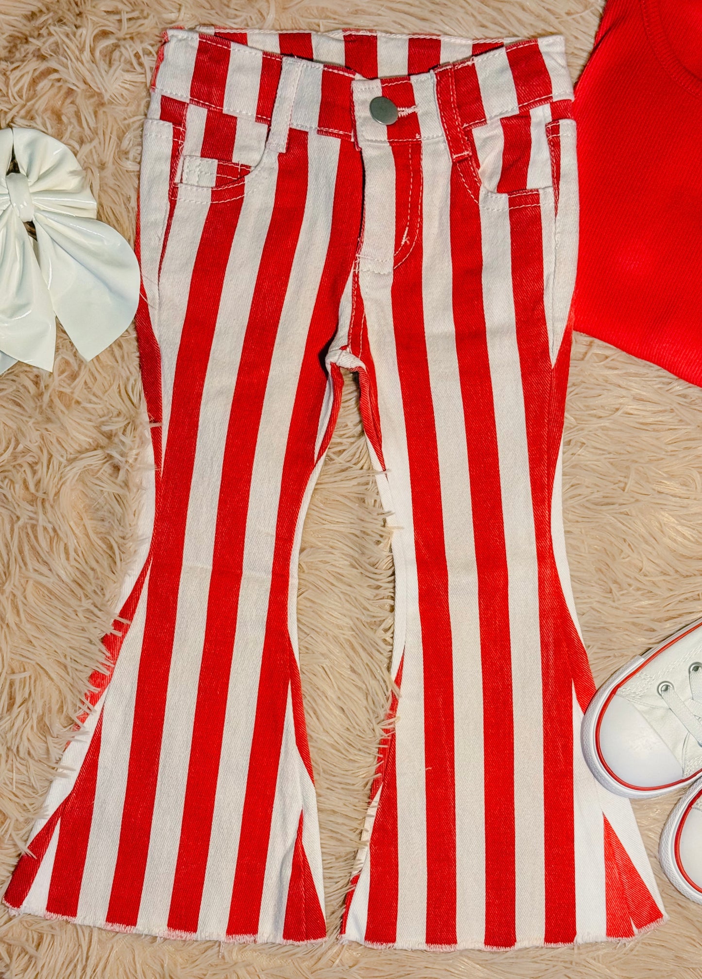 Striped Flare Jeans - Baby Jac + Co.