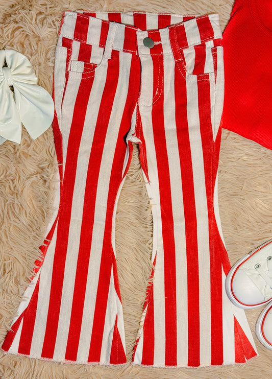 Striped Flare Jeans - Baby Jac + Co.