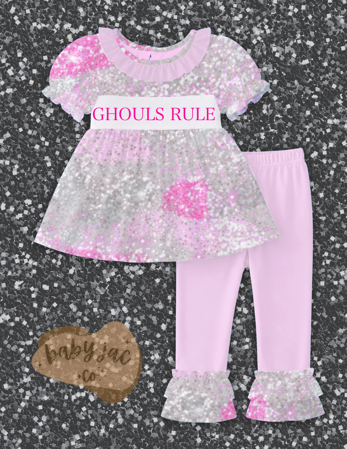 Ghouls Rule Sister Smocks - Baby Jac + Co.