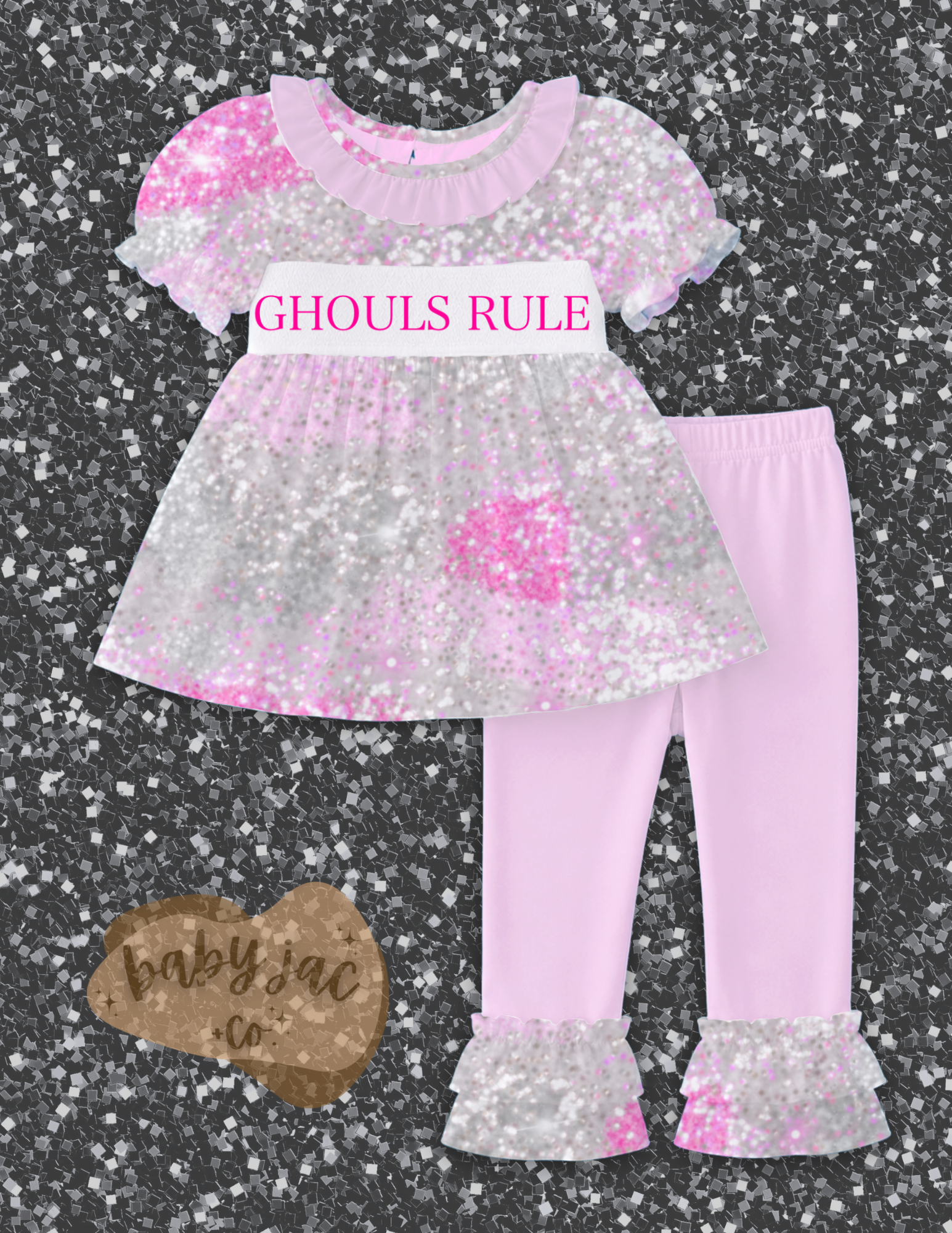 Ghouls Rule Sister Smocks - Baby Jac + Co.