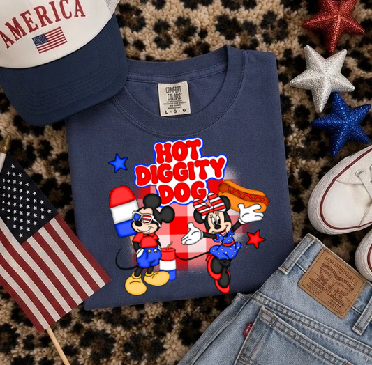 Hot Diggity Dog Tee - Baby Jac + Co.